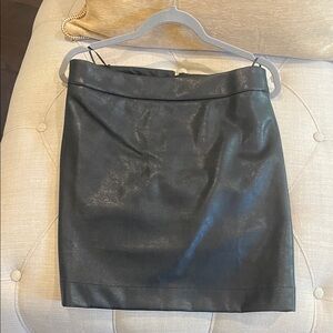 J. Crew Metallic Black Midi Skirt